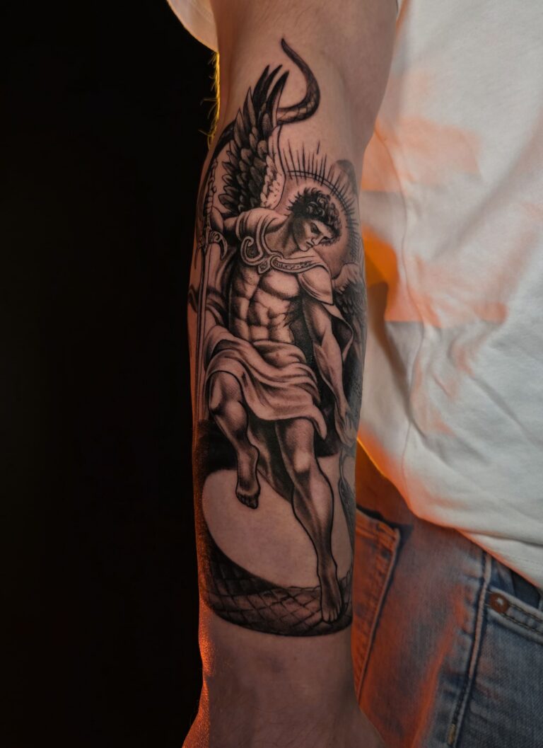 Archangel Michael Tattoo — Symbol of Strength & Protection (Tattoo in Tallinn)